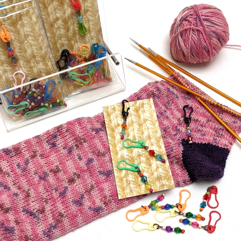 Set mit 10 Maschenmarkierer bunt
