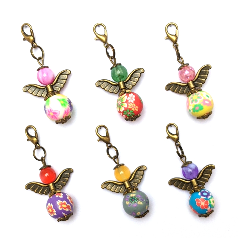 SE_Flora_bronze_2 6er-Set Schutzengel Flora mit bronzefarbenen Flügeln, Bild 2