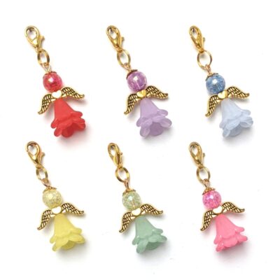 6er-Set Schutzengel Freya mit goldfarbenen Flügeln
