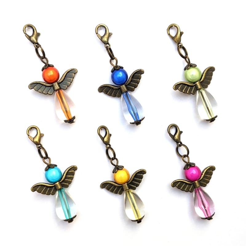 SE_Lilly_bronze 6er-Set Schutzengel Lilly mit bronzefarbenen Flügeln