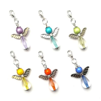 6er-Set Schutzengel Lilly mit silberfarbenen Flügeln