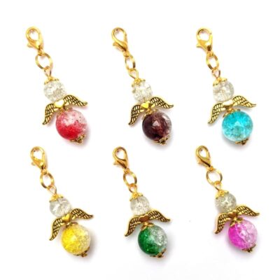 6er-Set Schutzengel Luisa mit goldfarbenen Flügeln