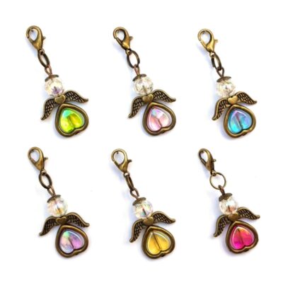 6er-Set Schutzengel Valentina mit bronzefarbenen Flügeln, Bild 1