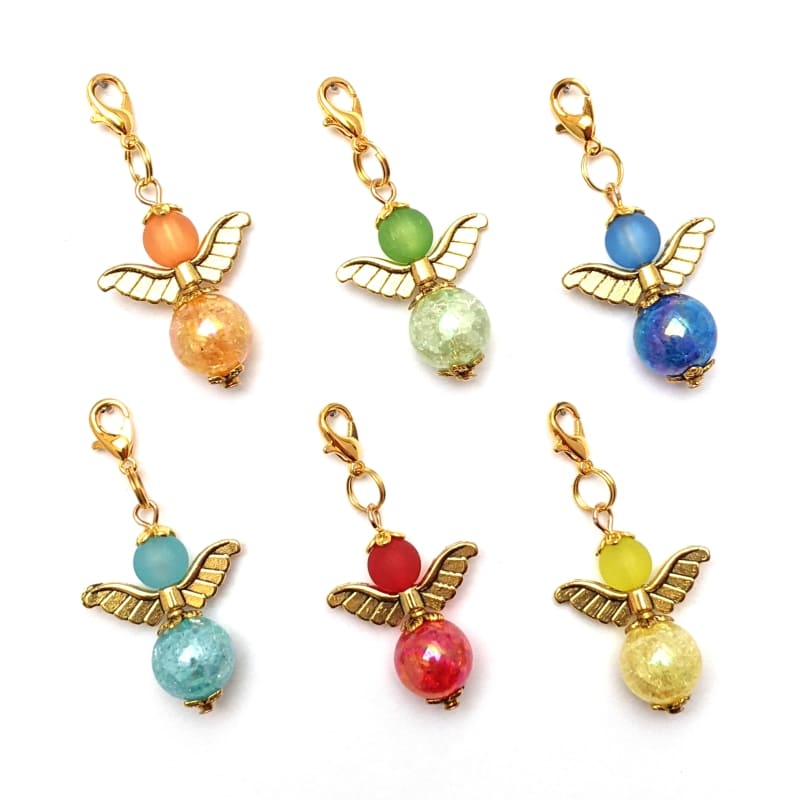 SE_Xenia_gold 6er-Set Schutzengel Felix mit bronzefarbenen Flügeln