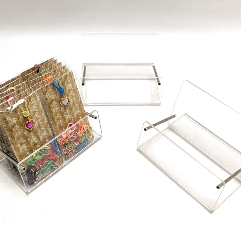 Verkaufsständer Mini aus transparentem Plexiglas für Maschenmarkierer-Sets, Bild 2
